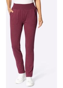 Sweathose Casual Looks, Damen, Gr. 46, Normalgr&ouml;&szlig;en, bordeaux, 100% Baumwolle, unifarben, Hosen Sweathose