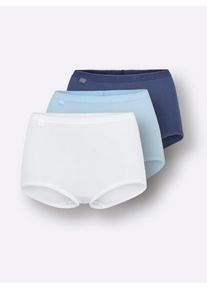 Taillenslip Sloggi, Damen, Gr. 52, 3 Stk., wei&szlig;, 95% Baumwolle, 5% Elasthan, Unterhosen Taillenslip