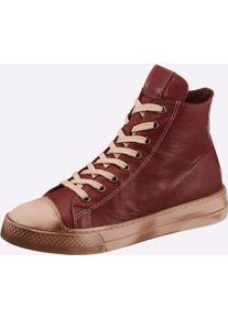 Sneaker Andrea Conti, Damen, Gr. 36, bordeaux, taupe, Glattleder, Leder, Rindsleder, Schuhe Sneaker