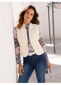 Kurzweste Inspirationen, Damen, Gr. 48, wei&szlig; (champagner), 100% Polyester, unifarben, Westen Kurzweste