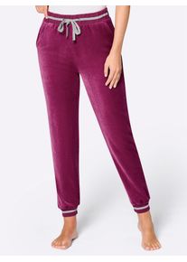 Wellnesshose feel good, Damen, Gr. 52/54, Normalgr&ouml;&szlig;en, malve, 80% Baumwolle, 20% Polyester, unifarben, Hosen Wellnesshose
