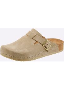 Clog MUBB, Damen, Gr. 40, beige, Leder, Veloursleder, Schuhe Clog