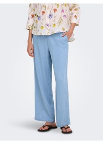 Jacqueline de Yong Schlupfhose JDY "JDYMIRA MW WIDE STRING PANT PNT", Damen, Gr. S (36), L&auml;nge 32, light blau denim, Web, Obermaterial: 100% Lyocell, unifarben, lang, Hosen Schlupfhose