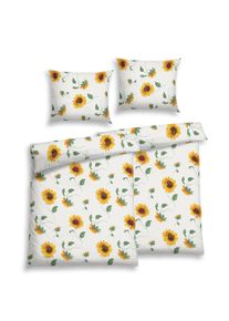 Bettw&auml;sche Florella "Little sun Soft-Touch Seersucker, 50% Baumwolle, 50% Viskose", sun, B/L: 140cm x 200cm, 2 Stk., 2 Stk., Seersucker, B/L: 70cm x 90cm, Seersucker, Obermaterial: 50% Baumwolle CO. 50% Viskose CV. Obermaterial: 50% Baumwolle CO. 50% Viskose CV., Bettw&auml;sche, Bettw&auml;sche