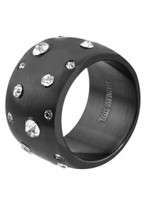 Adelia&acute;s Fingerring ADELIA&acute;S "Ring aus Edelstahl" Gr. 64, schwarz, Fingerringe, Damen, 64, Edelstahl, Fingerring