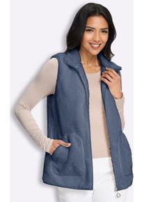 Fleeceweste Classic Basics, Damen, Gr. 56, rauchblau, 100% Polyester, unifarben, Westen Fleeceweste