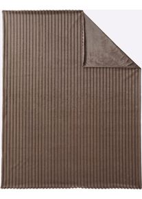 Plaid HEINE HOME, braun, B:150cm L:200cm, 100% Polyester, Wohndecken, Plaid