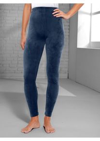 Leggings, Damen, Gr. 44, Normalgr&ouml;&szlig;en, blau (rauchblau), 95% Polyester, 5% Elasthan, unifarben, Hosen Leggings