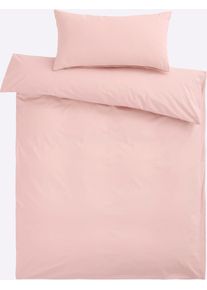 Bettw&auml;sche HEINE HOME Gr. 5, puder, B/L: 135cm x 200cm, Perkal, B/L: 40cm x 80cm, 2, Perkal, 100% Baumwolle, Bettw&auml;sche, Bettw&auml;sche