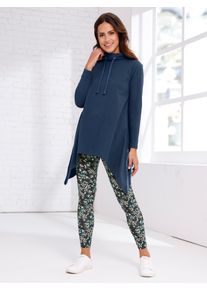 Leggings, Damen, Gr. 56, Normalgr&ouml;&szlig;en, moos, bedruckt, 95% Baumwolle, 5% Elasthan, gebl&uuml;mt, gemustert, mehrfarbig, Hosen Leggings