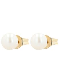 Adelia&acute;s Paar Ohrstecker ADELIA&acute;S "Ohrringe - Ohrstecker aus 333 Gold mit Perle", wei&szlig; (gold), Ohrringe, Damen, Paar Ohrstecker