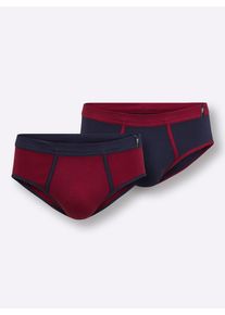 w&auml;schepur Slip W&Auml;SCHEPUR, Herren, Gr. 7, 2 Stk., bunt (marine, dunkelrot), 100% Baumwolle, Unterhosen Slip