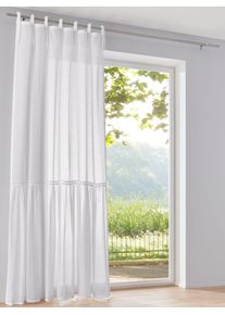 Gardine Gr. 4, wei&szlig;, B:140cm H:245cm, Polyester, Gardinen, Gardine