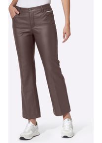 Bequeme Jeans Heine, Damen, Gr. 50, Normalgr&ouml;&szlig;en, schoko, 98% Baumwolle, 2% Elasthan, unifarben, 7/8-L&auml;nge, Jeans Bequeme Jeans