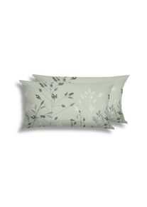 Kissenbez&uuml;ge Florella "Fina salbei Soft-Touch Satin, 50% Baumwolle, 50% Viskose", salbei, B:40cm L:80cm, Satin, Obermaterial: 50% Baumwolle CO. 50% Viskose CV., Kissenbez&uuml;ge, Kissenbez&uuml;ge