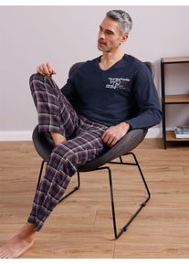 w&auml;schepur Pyjamaoberteil W&Auml;SCHEPUR "Schlafanzug-Shirt", Herren, Gr. 60/62, marine, 100% Baumwolle, unifarben, Shirts Pyjamaoberteil