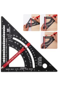 Carpenter Square 7 inch Woodworking Tools Adjustable Rafter Square Carpenter Tools, Combination Square Framing Square, Aluminium Carpentry Squares, Gift for Carpenters
