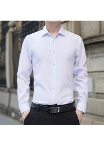 New Plus Size Men Solid Color Business Shirts Fashion Classic Basic Casual Slim White Long Sleeve Formal Shirt Man Brand Clothes