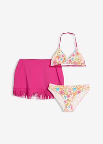 bonprix Costum baie și fustă (set/3piese), roz, 140/146