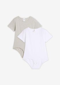 bonprix Body cu bumbac moale (set/ 2 buc.), alb, 140/146