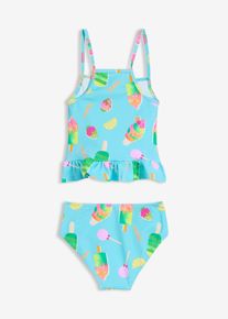 bonprix Costum de baie tip tankini (set/2 piese), albastru, 128/134