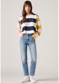 Levi's Straight-Jeans LEVI'S "724 HIGH RISE STRAIGHT", Damen, Gr. 29, L&auml;nge 30, blau (choose to rise), Denim/Jeans, Obermaterial: 81% Baumwolle, 18% Polyester, 1% Elasthan, straight fit lang, Jeans Straight-Jeans