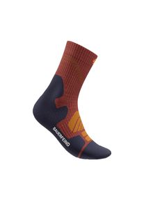 Sportsocken Bauerfeind "OUTDOOR MERINO MID CUT SOCKS", Herren, Gr. 46-49, braun (granat), Obermaterial: 57% Polyamid, 35% Wolle, 8% Elasthan, Socken Sportsocken, f&uuml;r Wanderungen, mit Unterst&uuml;tzung im Sprunggelenk, mit Komfortzonen