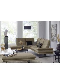 Ecksofa W.Schillig "broadway, Designsofa, toller Sitzkomfort, zeitlos, elegant, L-Form", schwarz (pepper s22), B:284cm H:94cm T:224cm, Flachgewebe S22 (100% Polyester), Sofas, Ecksofa, Sitztiefenverstellung, Kopfteil- & Seitenteilverstellung, Breite 284cm