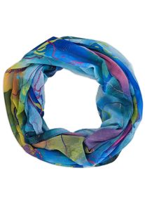 Loop styleBREAKER "Loop Aquarell Glow Metallic Akzente", Damen, blau (t&uuml;rkis, blau, lila), Obermaterial: 100% Viskose CV., Modisch, Modet&uuml;cher Loop
