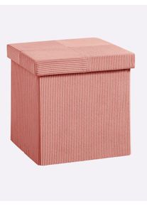 Hocker HEINE HOME, rosa (altros&eacute;), B:38cm H:38cm T:38cm, Hocker, Hocker