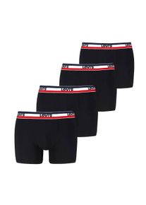 Levi's Boxershorts LEVI'S "Boxershort Sportswear Logo Boxer Brief 4P 4er Pack", Herren, Gr. M, schwarz, Obermaterial: 95% Baumwolle CO. 5% Elasthan EL., Unterhosen Boxershorts