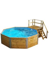 Achteckpool Weka "MALI 3", braun, B:500cm H:116cm L:500cm, Schwimmbecken, Achteckpool