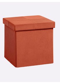 Hocker HEINE HOME, orange (terra), B:38cm H:38cm T:38cm, Hocker, Hocker