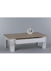 Couchtisch Stolkom "Romance", braun (san remo hell, sibiu l&auml;rche, sibiu l&auml;rche, san remo hell), H:40cm, Tische, Couchtisch, Landhaustil, Tisch mit Absetzungen
