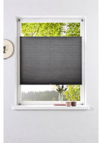 Plissee OTTO HOME "DAHRA UNI - in Crush-Optik", grau, B:50cm H:130cm, Obermaterial: 100% Polyester, Plissees, Plissee, Fixma&szlig;, Klemmtr&auml;ger in Unifarben passend zum Plissee -NEUHEIT