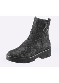 Waldl&auml;ufer Stiefel WALDL&Auml;UFER, Damen, Gr. 8, schwarz (schwarz, meliert), Nubukleder, Rindsleder, Schuhe Stiefel