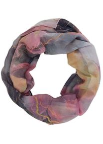 Loop styleBREAKER "Loop Aquarell Glow Metallic Akzente", Damen, rosa (rose, grau), Obermaterial: 100% Viskose CV., Modisch, Modet&uuml;cher Loop