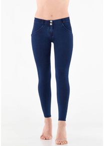Jeggings Freddy "WRUP2RC002ORG", Damen, Gr. XL (42), N-Gr, blau (schwarz, blau), Stoff, Obermaterial: 84% Baumwolle, 16% Elasthan, lang, Hosen Jeggings, mit Lifting & Shaping Effekt