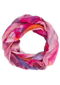 Loop styleBREAKER "Loop Aquarell Glow Metallic Akzente", Damen, pink (pink, violett, orange), Obermaterial: 100% Viskose CV., Modisch, Modet&uuml;cher Loop