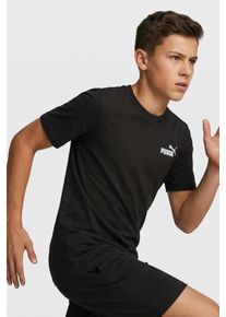 T-Shirt Puma "ESS 2 COLOR SMALL NO 1 LOGO TEE B", Jungen, Gr. 164, schwarz (Puma schwarz), Jersey, Obermaterial: 100% Baumwolle, bedruckt, regular fit normal, Rundhals, Shirts T-Shirt, mit Rundhalsausschnitt, Kurzarm, ohne Kapuze, mit gesticktem Logo