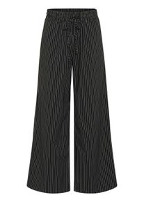Stoffhose Kaffe "Casual Hose KAeliana", Damen, Gr. 42, N-Gr, schwarz (schwarz, chalk pinstripe), Obermaterial: 42% Polyester PES. 37% Polyamid PA. 16% Viskose CV. 5% Elasthan EL., Hosen Stoffhose