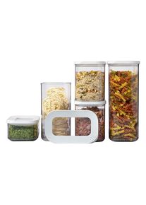 Vorratsdose Mepal "Vorratsdosen Modula 5er Set", wei&szlig;, B:2cm H:2cm L:2cm, Kunststoff, Lebensmittelaufbewahrungsbeh&auml;lter, Vorratsdose