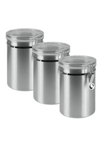 Vorratsdose Metaltex, silber (silberfarben), H:19,3cm &Oslash;:11,8cm, Edelstahl, Lebensmittelaufbewahrungsbeh&auml;lter, Vorratsdose, Inox-Verschluss