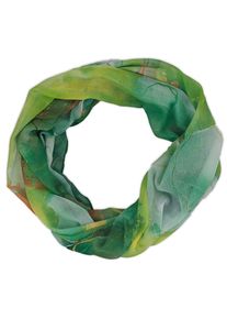 Loop styleBREAKER "Loop Aquarell Glow Metallic Akzente", Damen, gr&uuml;n (gr&uuml;n, orange), Obermaterial: 100% Viskose CV., Modisch, Modet&uuml;cher Loop