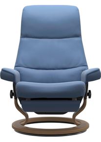 Relaxsessel stressless "View", blau (lazuli blau batick), B:79cm H:109cm T:77cm, Leder BATICK: BATICK ist ein leicht korrigiertes, durchgef&auml;rbtes und genarbtes M&ouml;belleder, bei dem die meisten Unebenheiten und Spuren in der Regel entfernt wurden.;Leder PALOMA: PALOMA ist ein durchgef&auml;rbtes Semianilin-M&ouml;belleder mit nat&uuml;rlicher Narbung.;ROHLEDER Stoff Q2 FARON: Ein fester zuverl&auml;ssiger Boucl&eacute; mit ei
