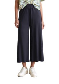 Marc O'Polo Culotte MARC O'POLO DENIM, Damen, Gr. L, N-Gr, blau (blau depths), Web, Obermaterial: 97% Viskose, 3% Elasthan, relaxed fit kn&ouml;chellang, Hosen Culotte, elastischer Bund, weit
