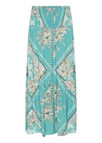 Midirock Cream "Casual CRTIAH", Damen, Gr. 36, blau (ceramic scarf print), Obermaterial: 100% Viskose CV., R&ouml;cke Midirock