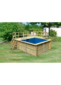 Rechteckpool Karibu "Milano B", kdi, B:462cm H:124cm L:483cm, Schwimmbecken, Rechteckpool, BxLxH: 462x483x124cm, mit Sonnenterrasse
