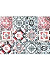 Fliesenaufkleber OTTO HOME "Ornamente", rot (rot, blau), B:15cm H:15cm, Fliesenaufkleber, Fliesenaufkleber, Stickerfliesen, selbstklebend, Sticker, 12er Set