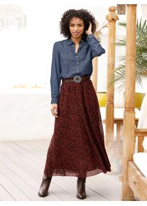Hemdbluse Heine, Damen, Gr. 42, blau (dunkelblau), 100% Lyocell, unifarben, V-Ausschnitt, Blusen Hemdbluse